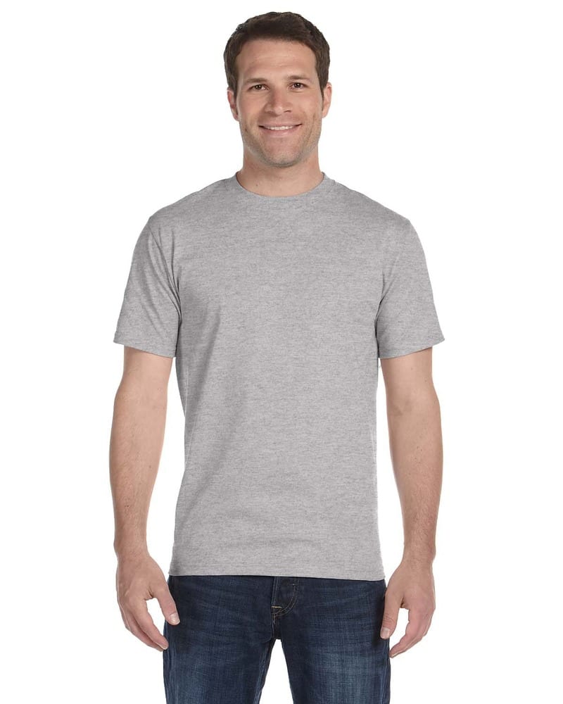 Hanes Beefy-T Crewneck Short-Sleeve T-Shirt Light Steel