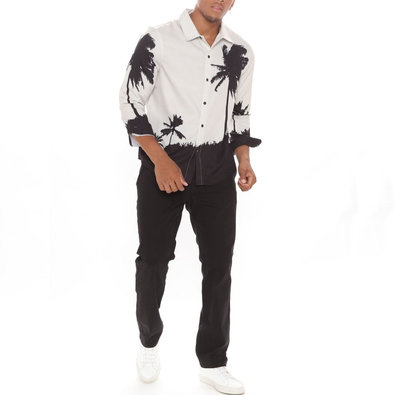 MOC Palm Island Long Sleeve Woven Shirt