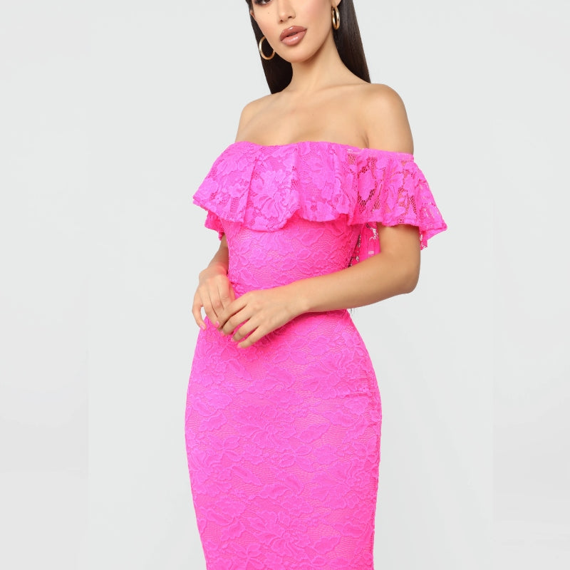 Frivolously Pink Midi Dress